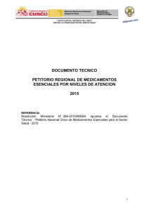 documento tecnico petitorio regional de medicamentos esenciales
