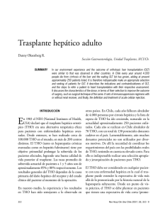 Trasplante hepático adulto - Hospital Clínico Universidad de Chile