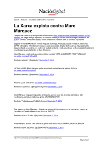 La Xarxa explota contra Marc Márquez
