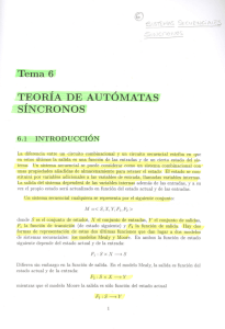 Tema 6 TEORIA DE AUTOMATAS SINCRONOS