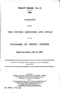 THE UNITED KINGDOM AND CHILE EXCHANGE OF MONEY