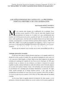 de Castellet: la preterida fortuna histórica de una generación