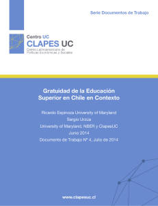 Gratuidad de la Educación Superior en Chile en Contexto