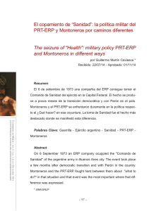 El copamiento de “Sanidad”: la política militar del PRT