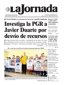 Investiga la PGR a Javier Duarte por desvío de recursos