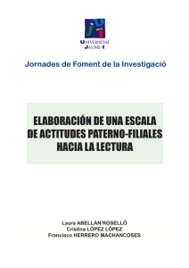 elaboración de una escala de actitudes paterno