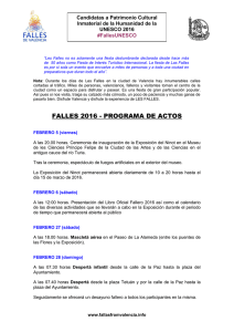 programa oficial de Fallas 2016
