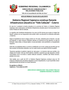 "Valle Callacate" - Cutervo - Gobierno Regional Cajamarca