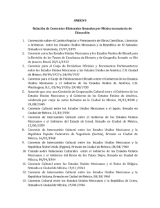 ANEXO 9 Relación de Convenios Bilaterales firmados por México