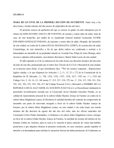 121-2011-4 MARA DE LO CIVIL DE LA PRIMERA SECCIÓN DE
