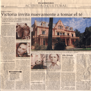 Victoria invita nuevamente a tomar el te