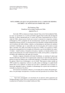 NOTA SOBRE LoS QUE vAn QUEDAnDo En EL CAMIno DE