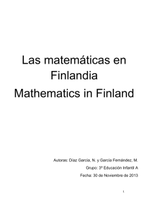 Las matemáticas en Finlandia Mathematics in Finland