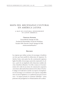 Mapa del Mecenazgo cultural en aMérica latina