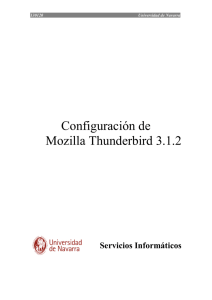 Configuración de Mozilla Thunderbird 3.1.2