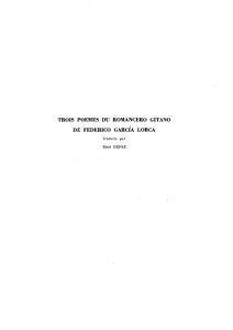 trois poèmes du romancero gitano de federico garcîa