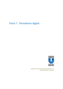 Tema 7. Periodismo digital