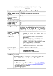 DICCIONARIOS AL USO DE LAS LENGUAS B y C (Fr.) 2007