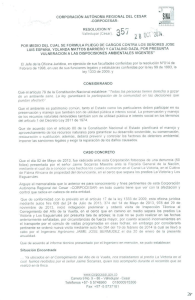 357-28/10/2014 - Corporación Autónoma Regional Del Cesar