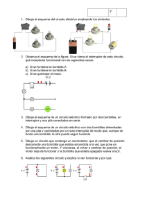 1. Dibuja el esquema del circuito eléctrico empleando los símbolos