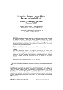 Educación a distancia y universidades. La experiencia de la GDLN