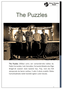The Puzzles 2006an sortu zen santanderreko taldea da. Pablo