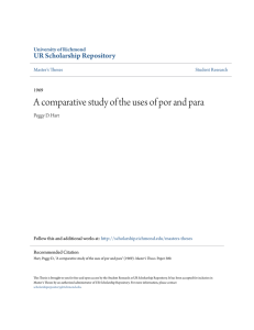A comparative study of the uses of por and para