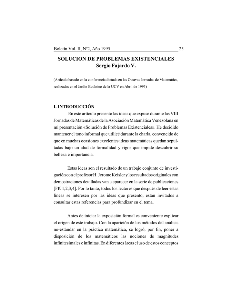 SOLUCION DE PROBLEMAS EXISTENCIALES Sergio Fajardo V 