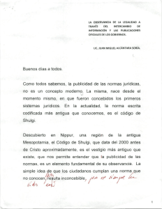 LA OBSERVANCIA DE LA LEGALIDAD A TRAVÉS DEL