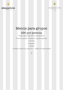 Menús Grupos - Hotel Arcipreste de Hita