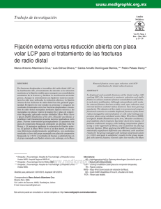 Fijación externa versus reducción abierta con