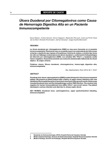 Úlcera Duodenal por Citomegalovirus como Causa de Hemorragia