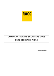 COMPARATIVA DE SCOOTERS 2009 ESTUDIO RACC-ADAC