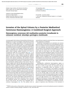 Invasion of the Spinal Column by a Posterior Mediastinal Cavernous