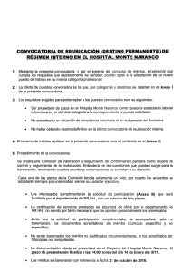 CONVOCATORIA DE REUBICACiÓN (DESTINO PERMANENTE