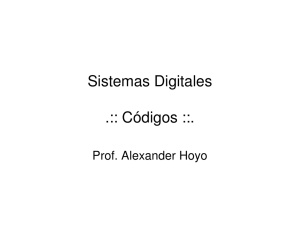 Sistemas Digitales .:: Códigos ::.