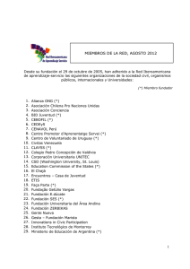 Miembros Red Iberoamericana - 2005-2012