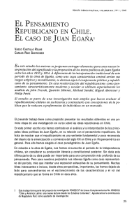 "El pensamiento republicano en Chile: el caso de Juan Egaña".