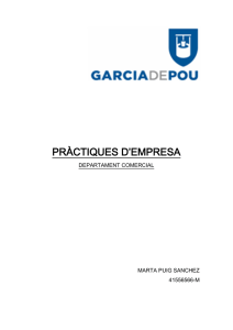 GARCIA DE POU, departament comercial