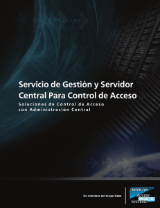 Servicio de Gestión y Servidor Central Para Control de Acceso