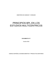Principios BPL en los estudios multicéntricos
