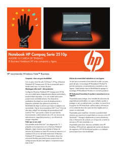 Notebook HP Compaq Serie 2510p