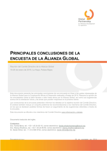 principales conclusiones de la encuesta de la alianza global