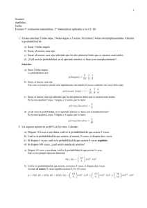 Examen 3a evaluación matemáticas. 2o Matemáticas aplicadas a