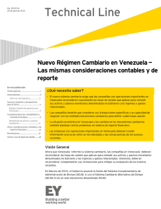 EY Technical Line – Régimen Cambiario en Venezuela