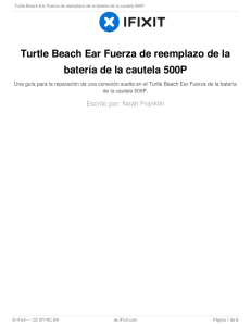 Turtle Beach Ear Fuerza de reemplazo de la batería de la