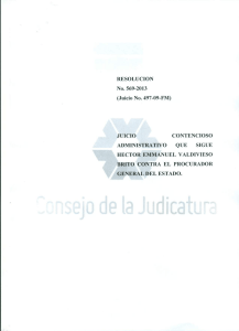 Page 1 RESOLUCION No. 569-2013 (Juicio N0. 497-09