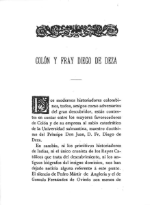Colón y Fray Diego de Deza