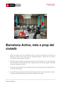 Barcelona Activa, més a prop del ciutadà