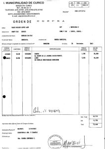 l. MUNICIPALIDAD DE CURICOW ` {DA MES AÑOT